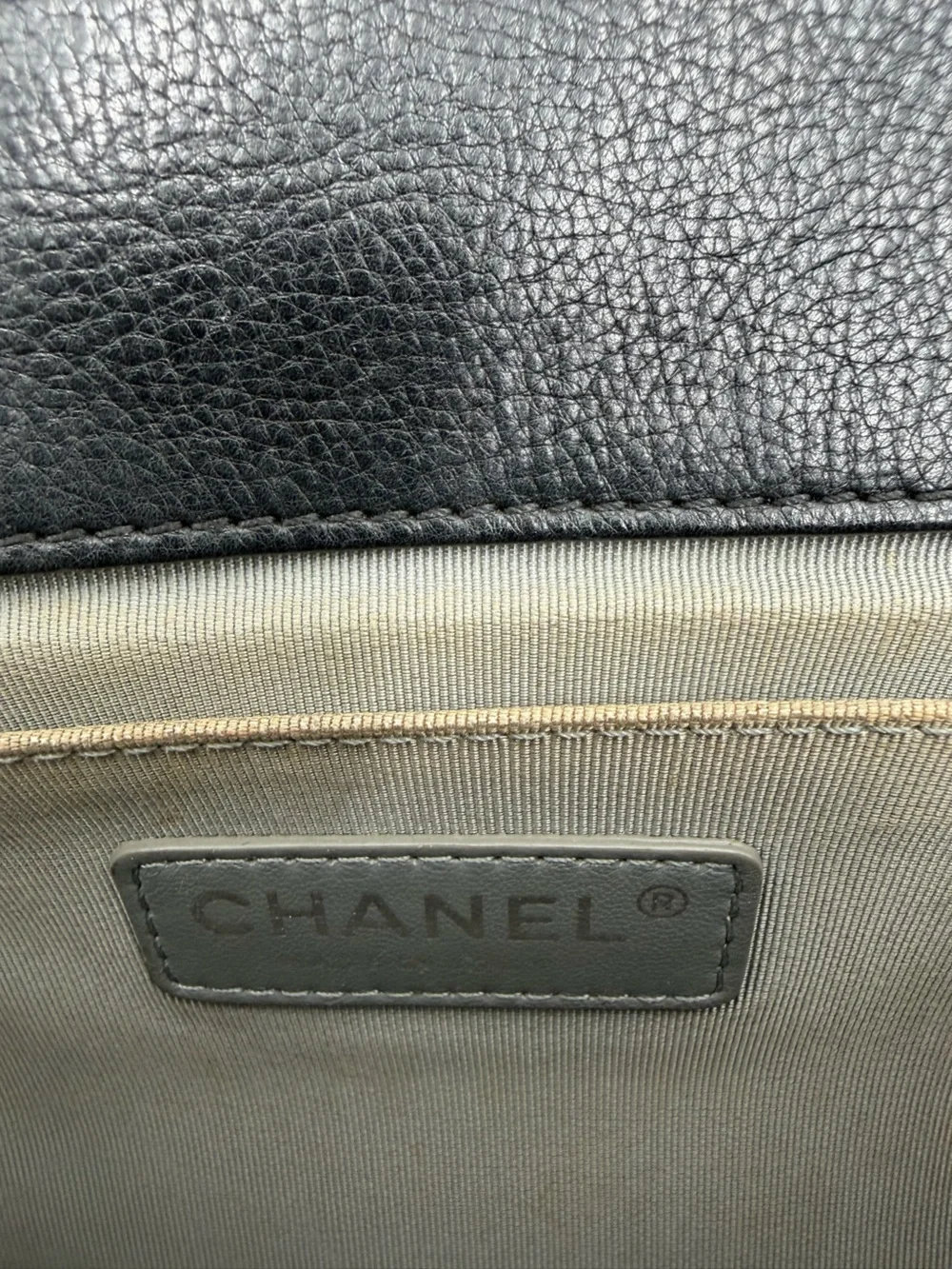 CHANEL Medium Boy Bag Black Quilted Leather with Aged Silver Hardware w/Dust Bag